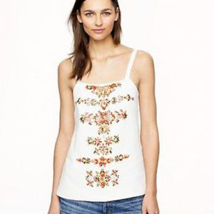 J CREW COLLECTION Beaded Linen Top 4 WHITE $495